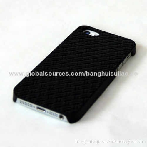 Fashion leather Cases for iPhone 5, Internal and External Voltage PU (Knit Lines)